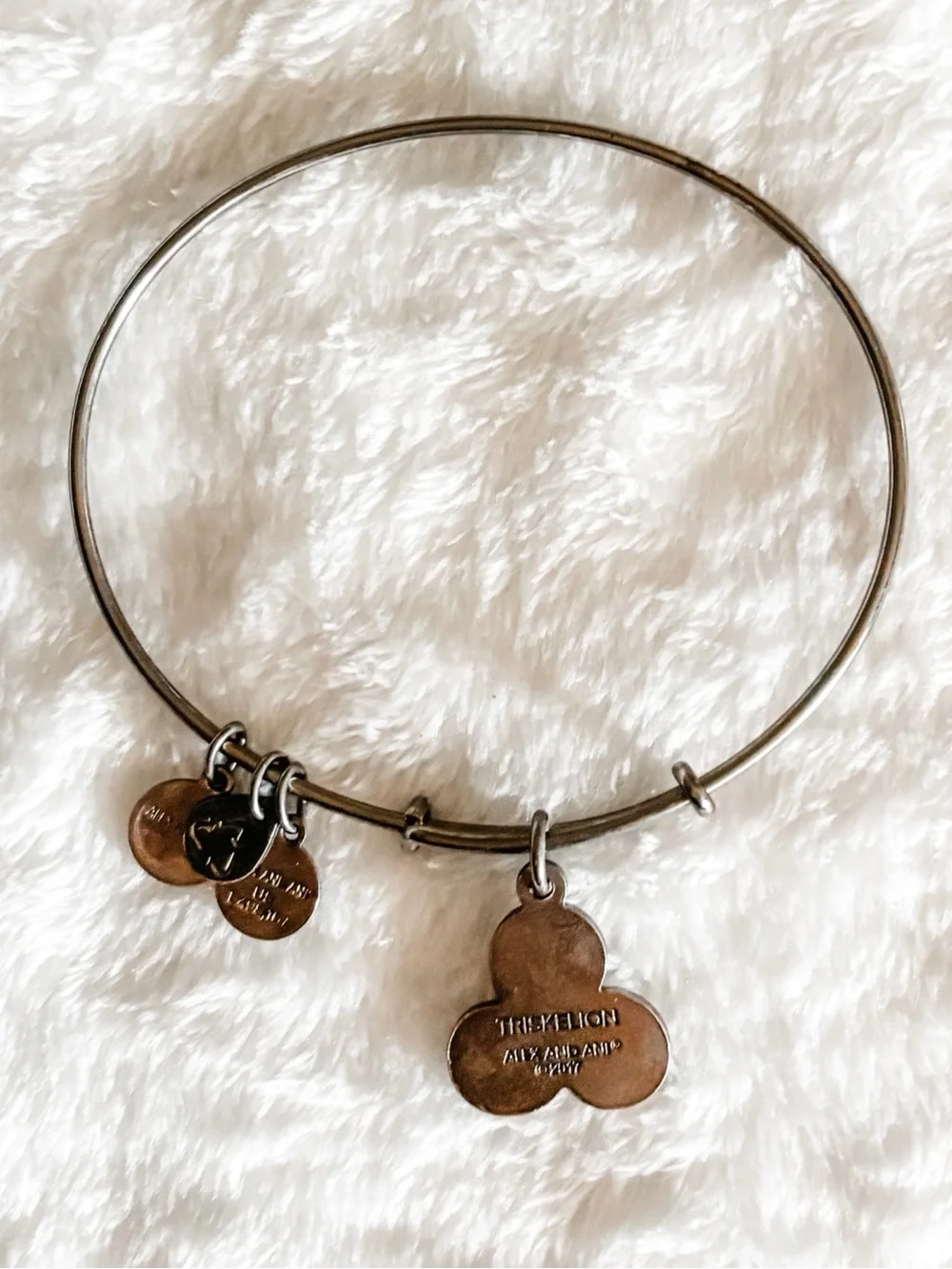 Alex and Ani Triskelion Bangle Bracelet - Midnight Silver